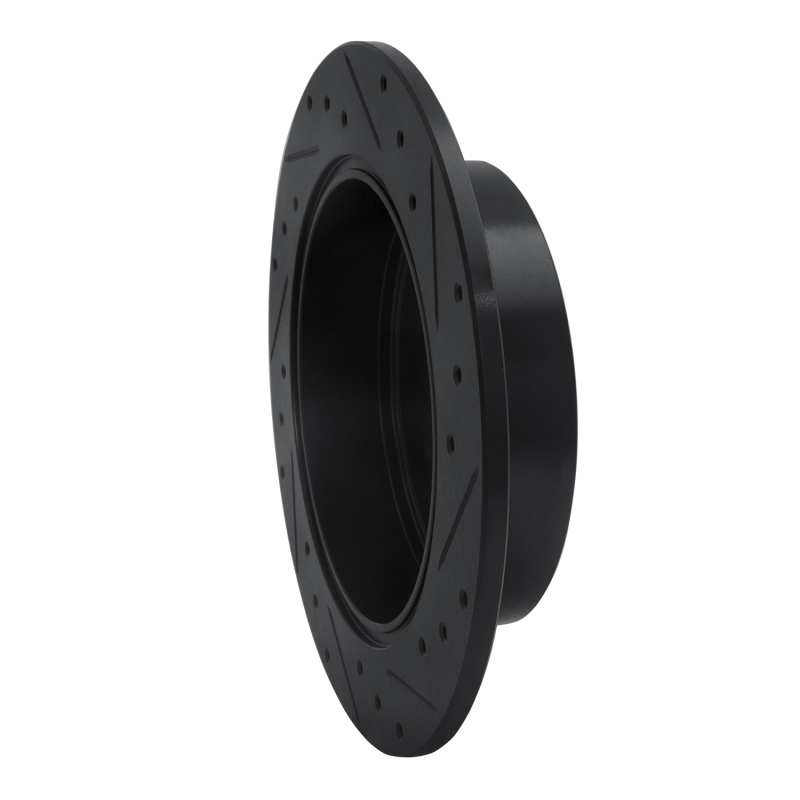 Mitsubishi Grandis Brake Rotor (1) - Rear Left - R1 Concepts - Drilled & Slotted - Black - `04-`11